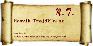 Mravik Trajánusz névjegykártya
